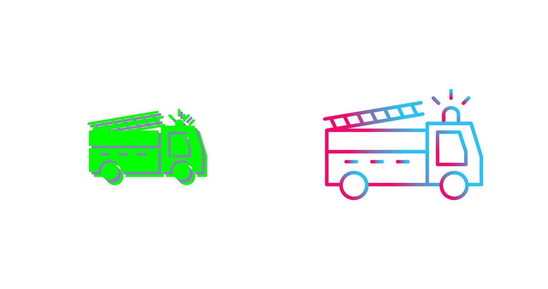 Unique Fire Truck Icon Design vector