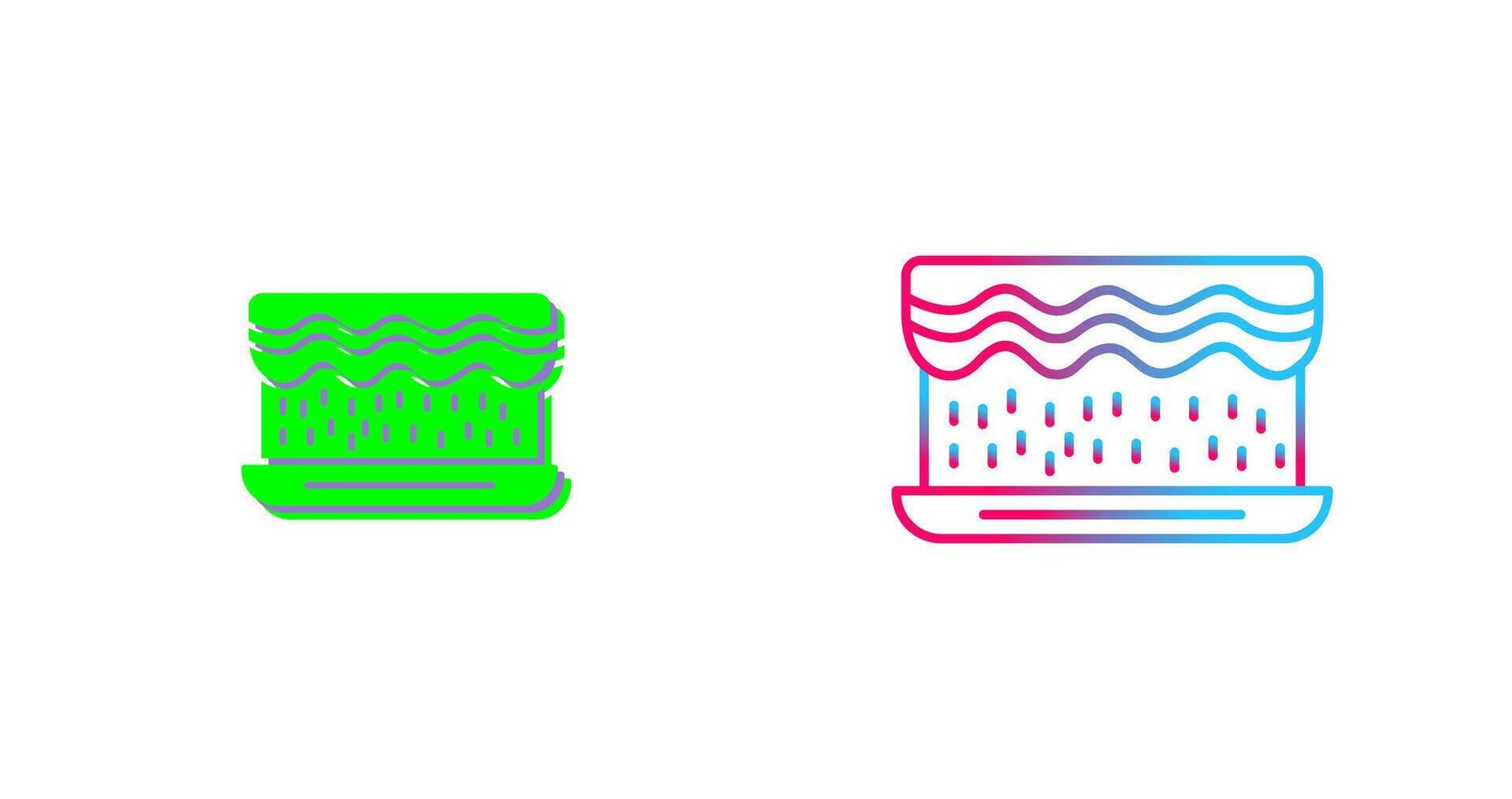 Unique Cream Cake Icon Design vector