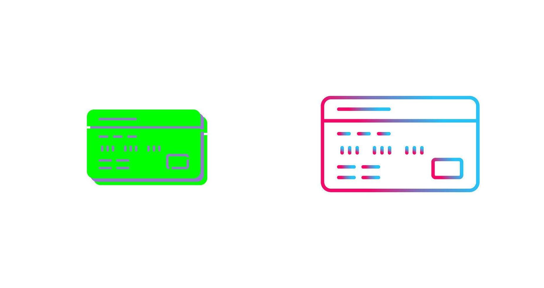 Debit Card Icon Design vector