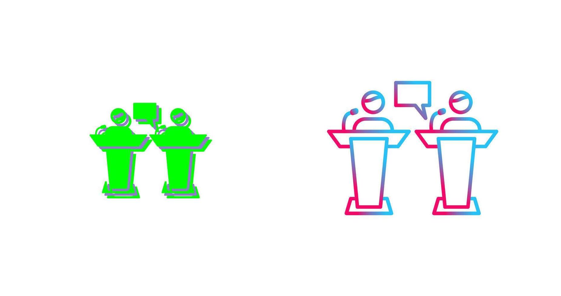 Debate Icon Design vector