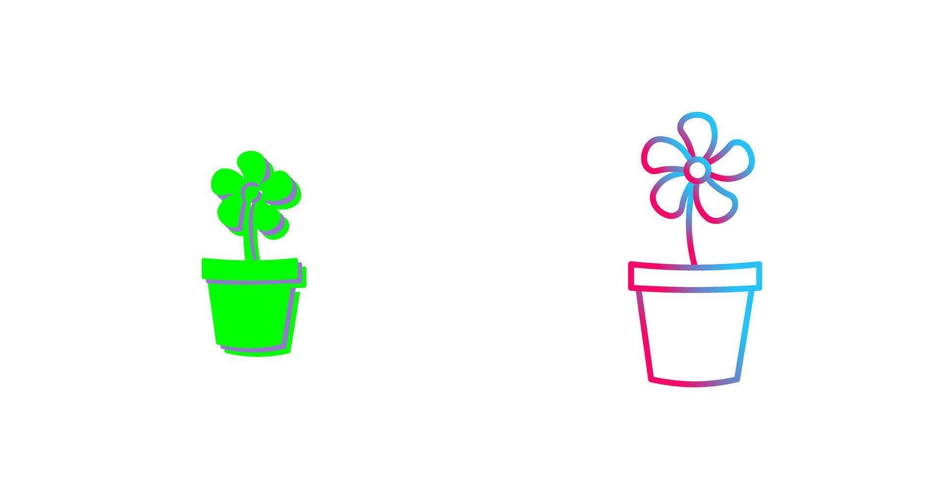 Flower Pot Icon Design vector