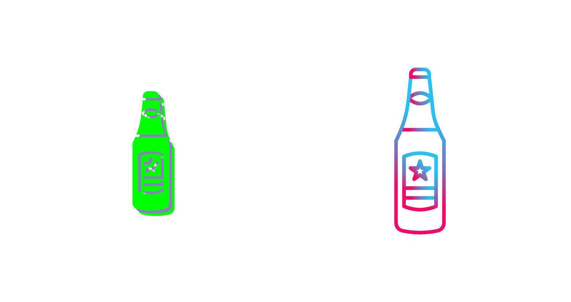 Beer Bottle Icon Design vector