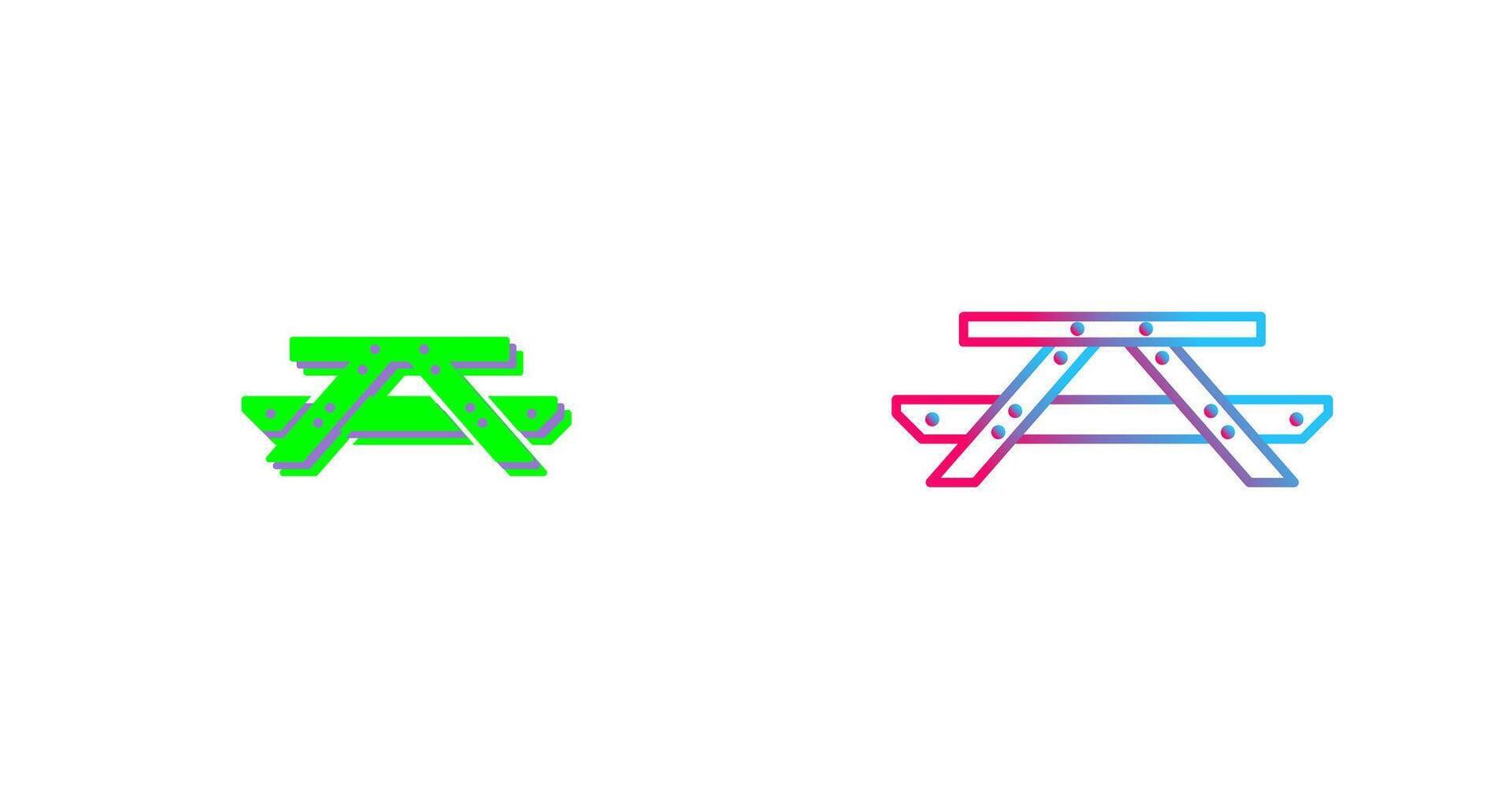 Picnic of Table Icon Design vector