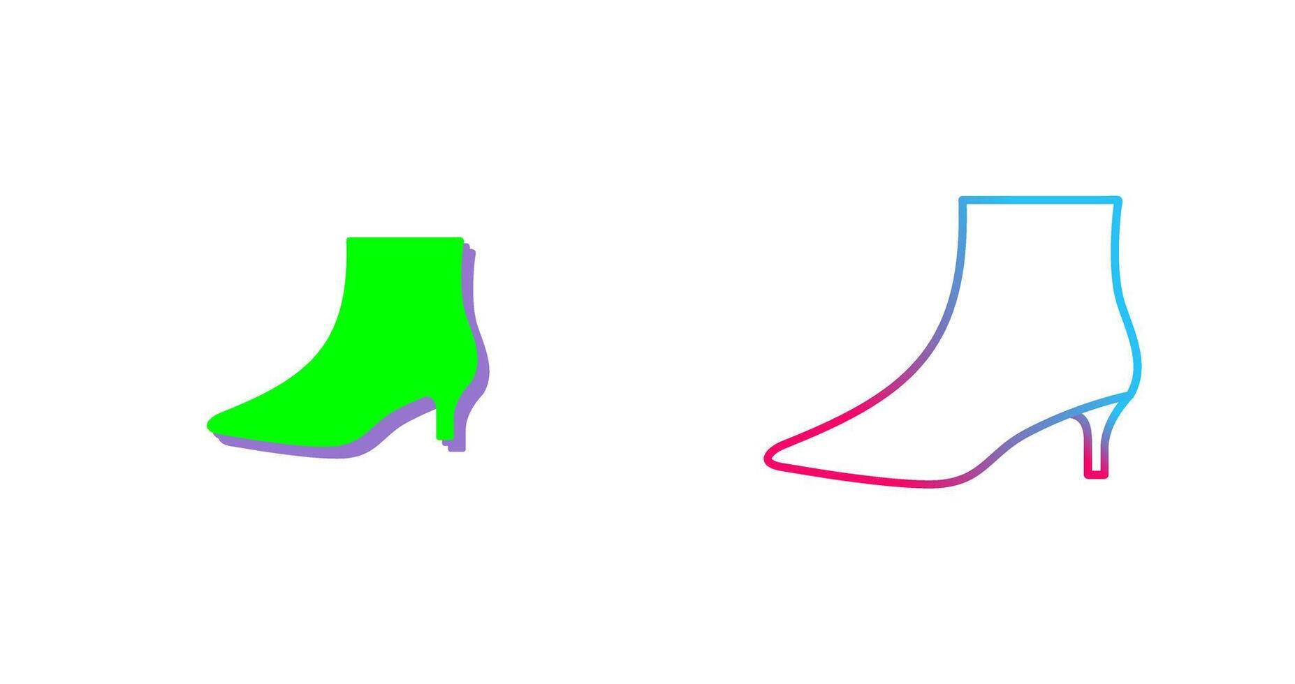 Boots with Heels Icon Design vector