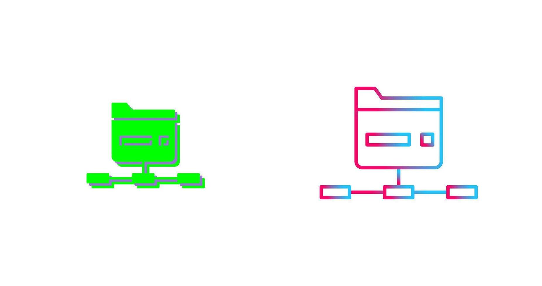 Network Folder Icon Design vector