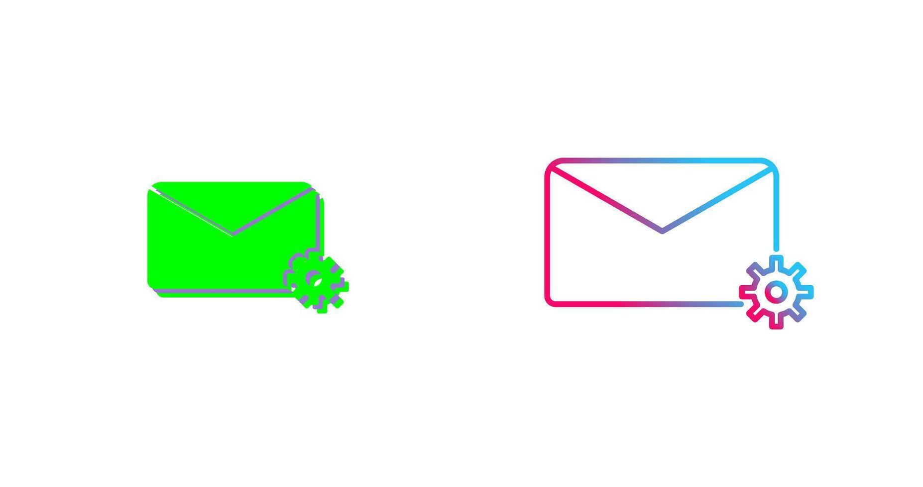Message Settings Icon Design vector