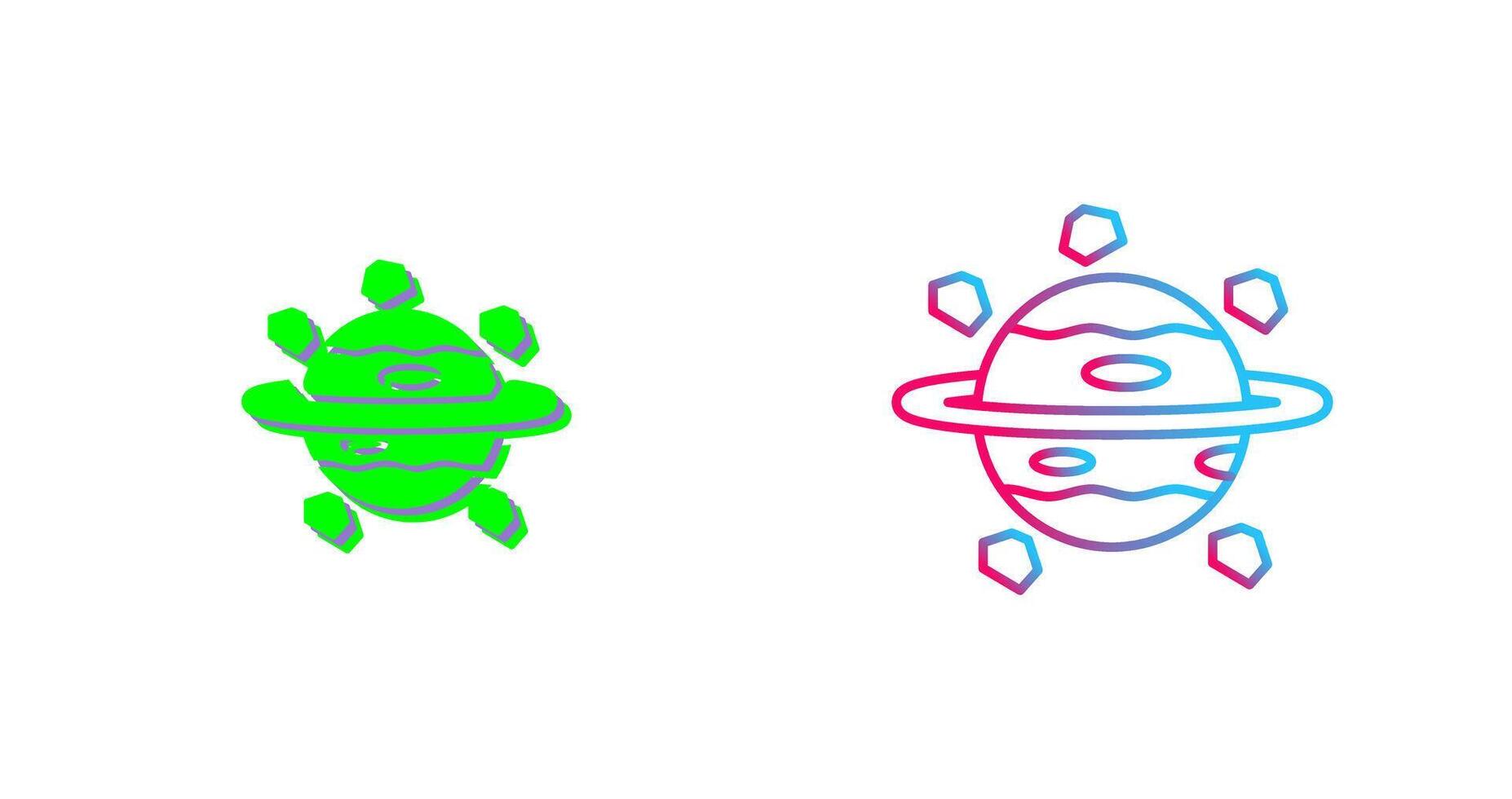 Saturn Icon Design vector