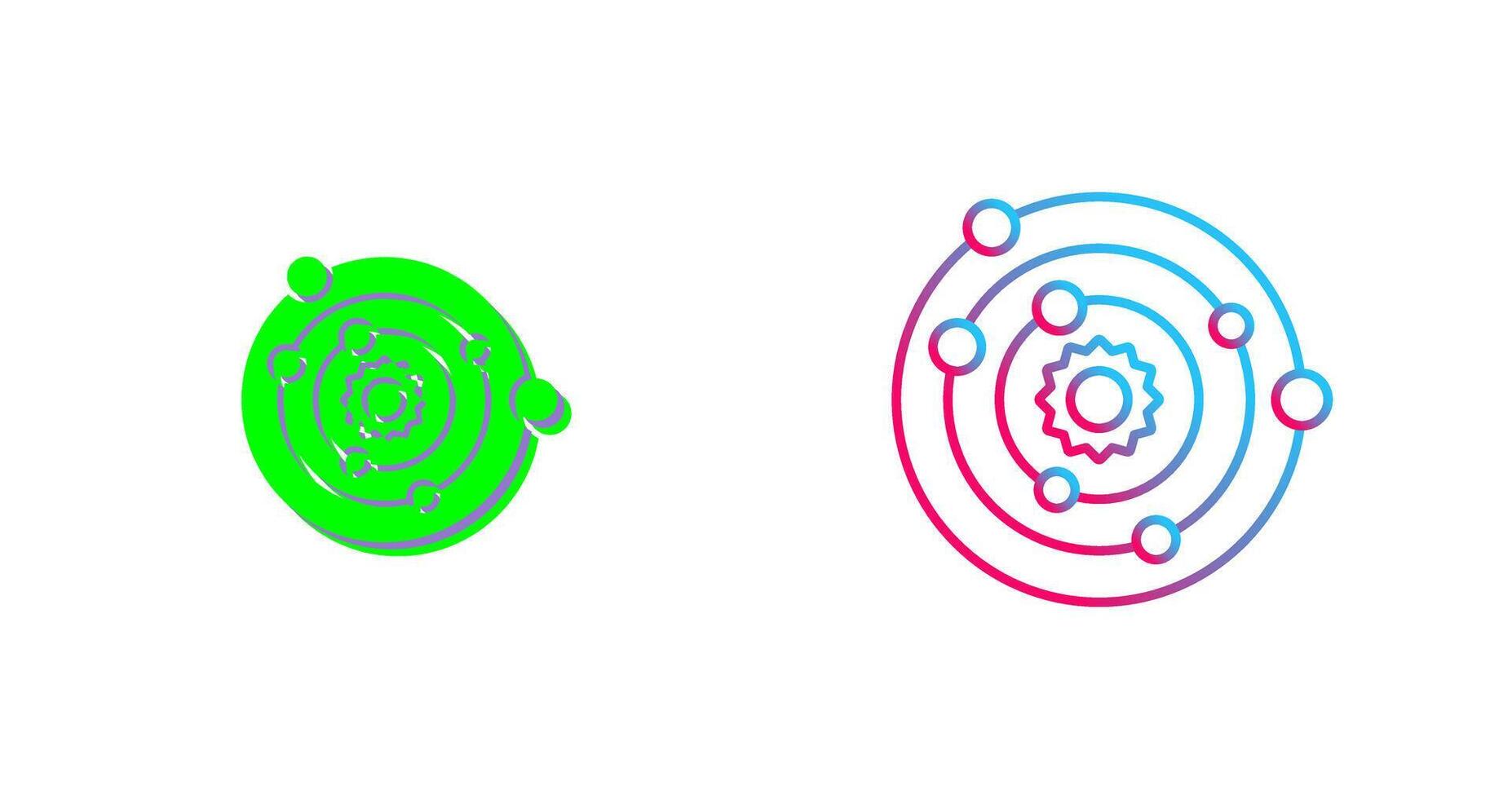 Solar System Icon Design vector