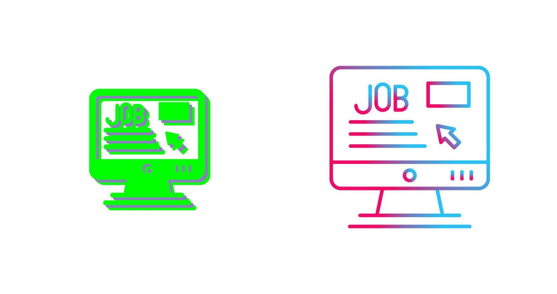 Online Job Icon Design vector