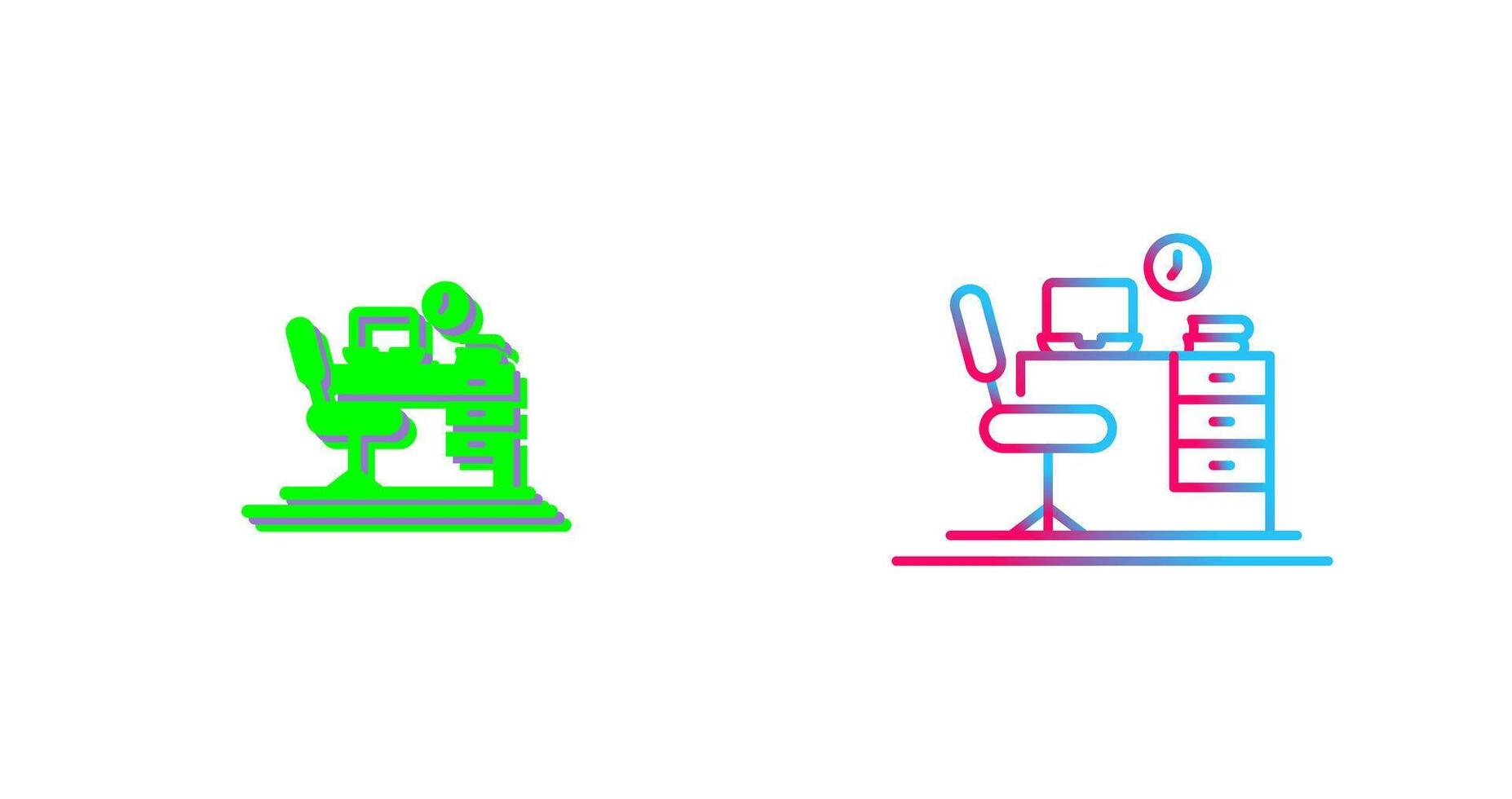 Office Desk Icon Design vector
