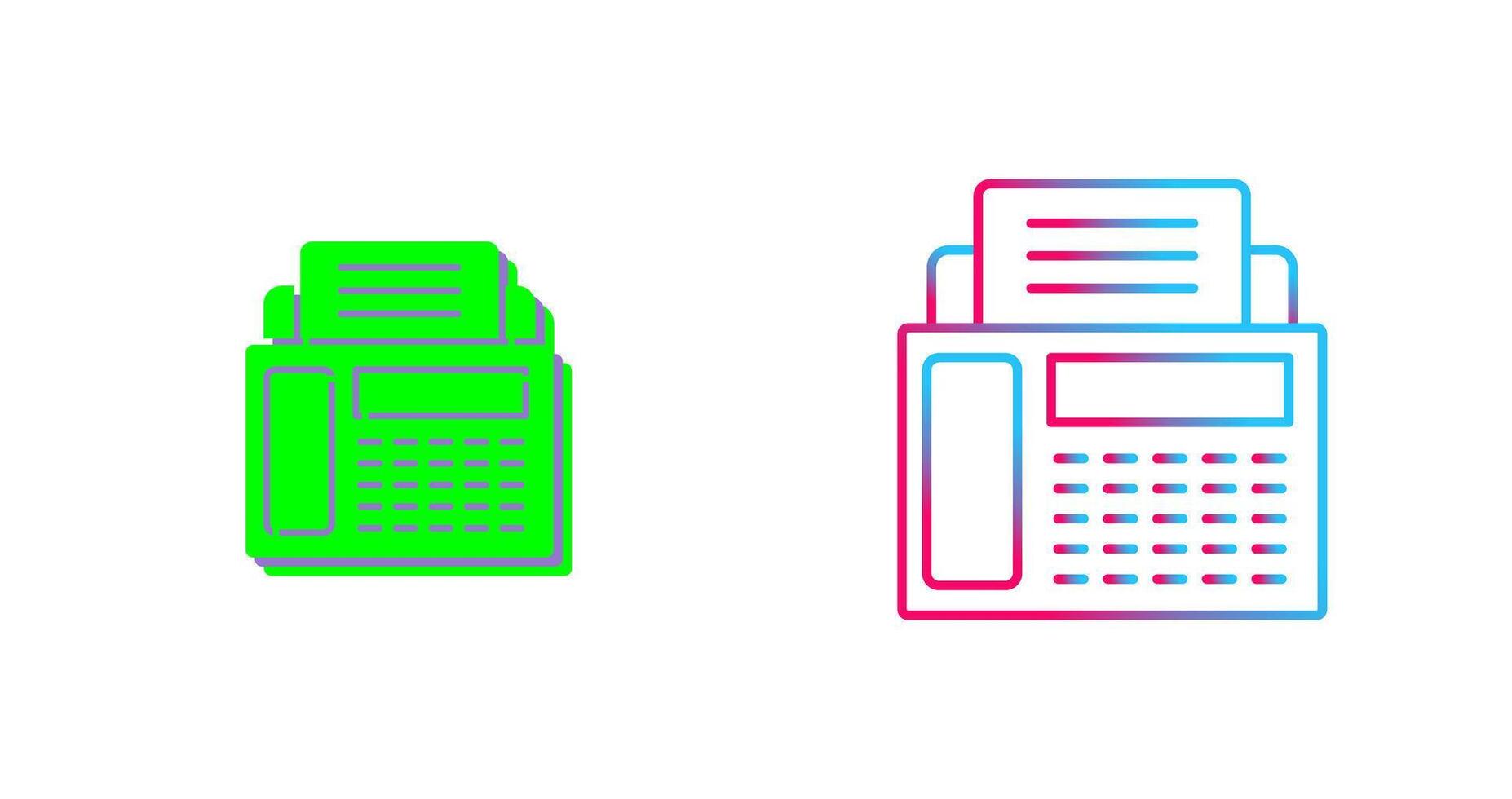 Fax Machine Icon Design vector