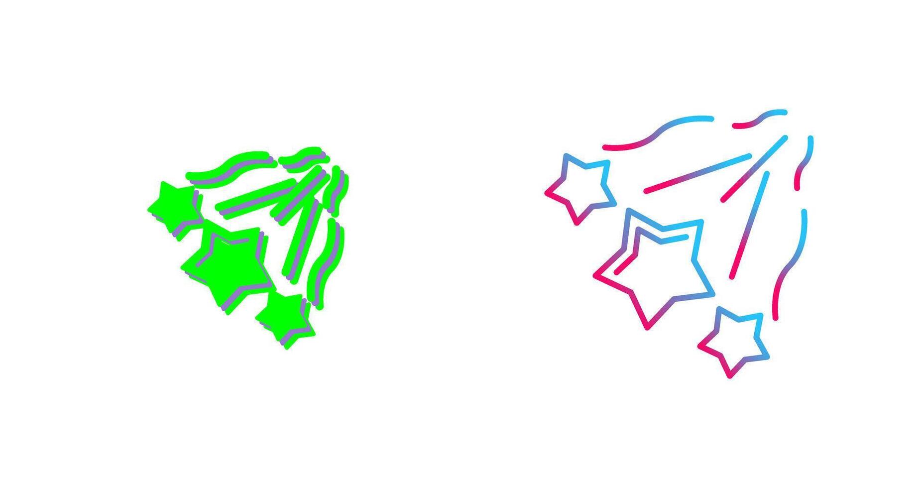 Falling Stars Icon Design vector