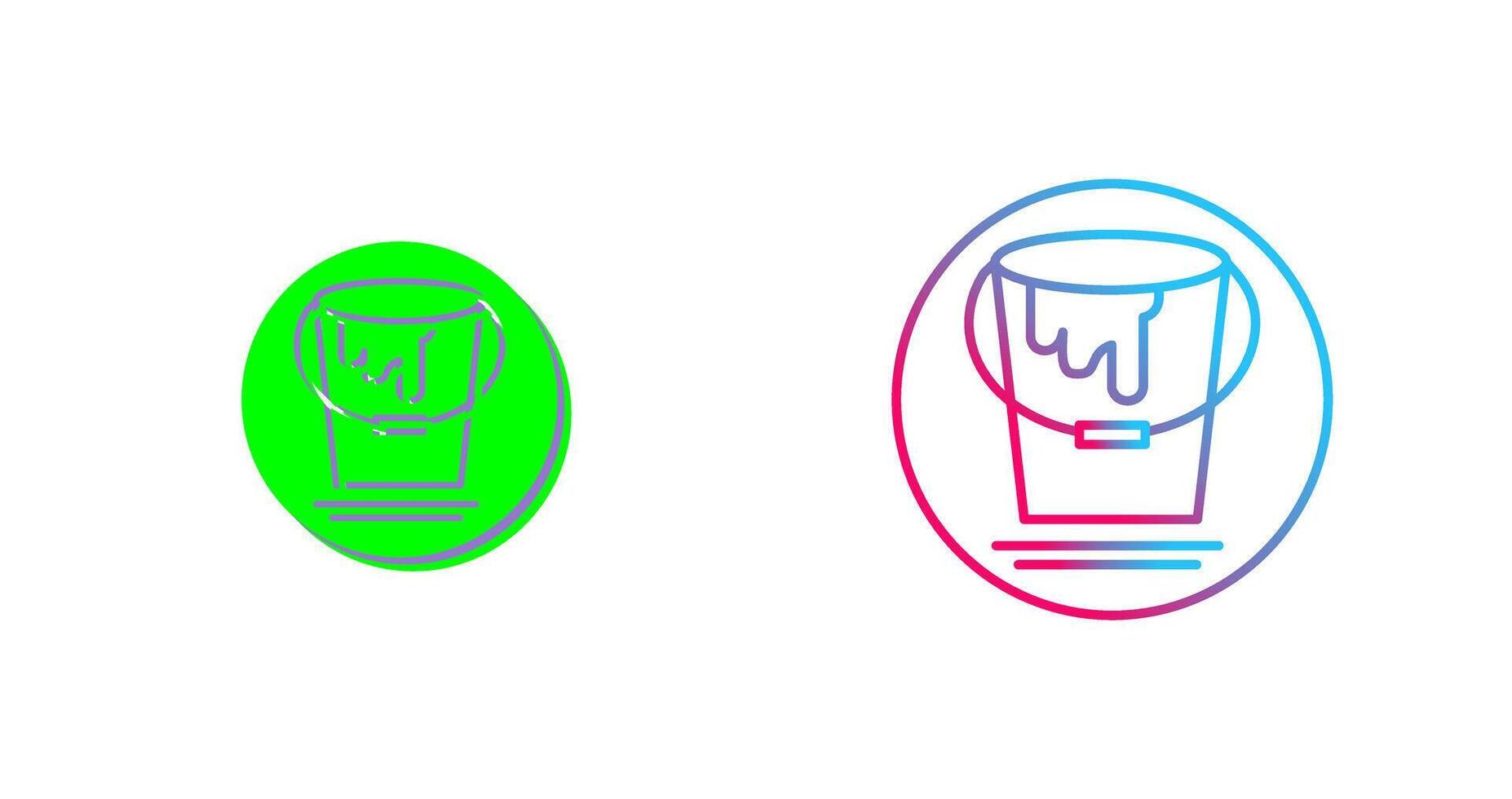Paint Bucket Icon Design vector