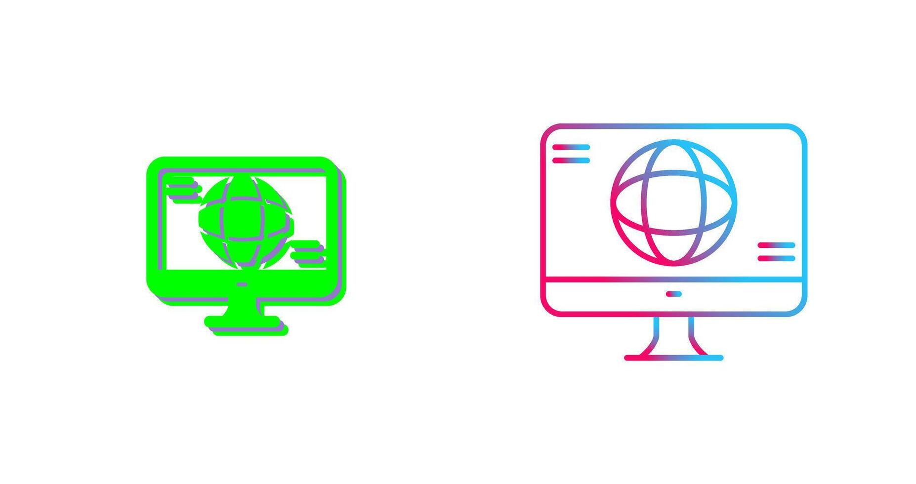 Monitor Icon Design vector