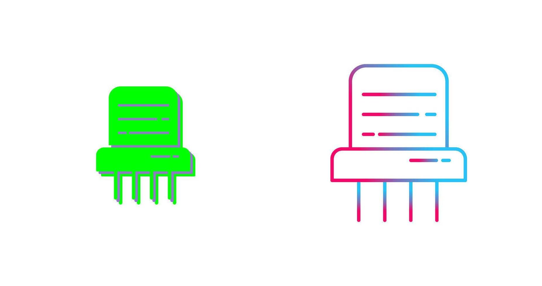 Paper Shredder Icon Design vector