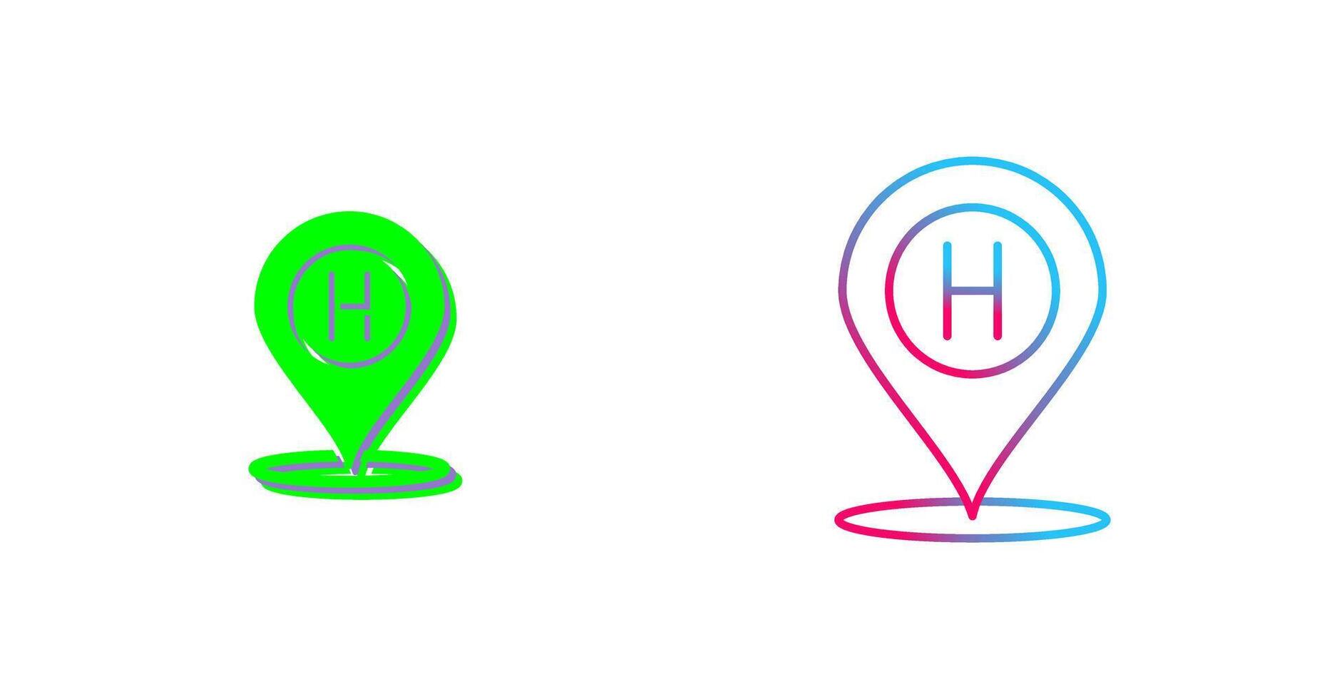 Hotel Location Icon Design vector