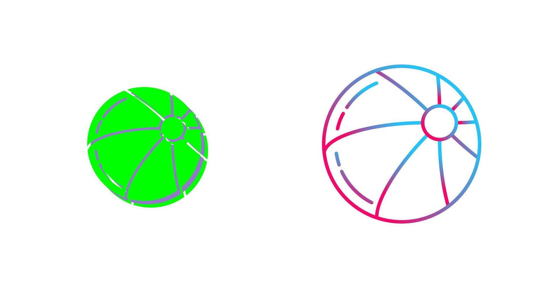Beach Ball Icon Design vector