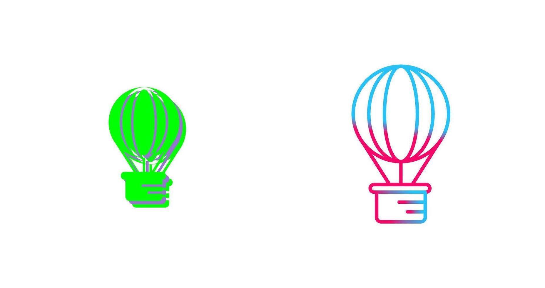 Hot Air Balloon Icon Design vector
