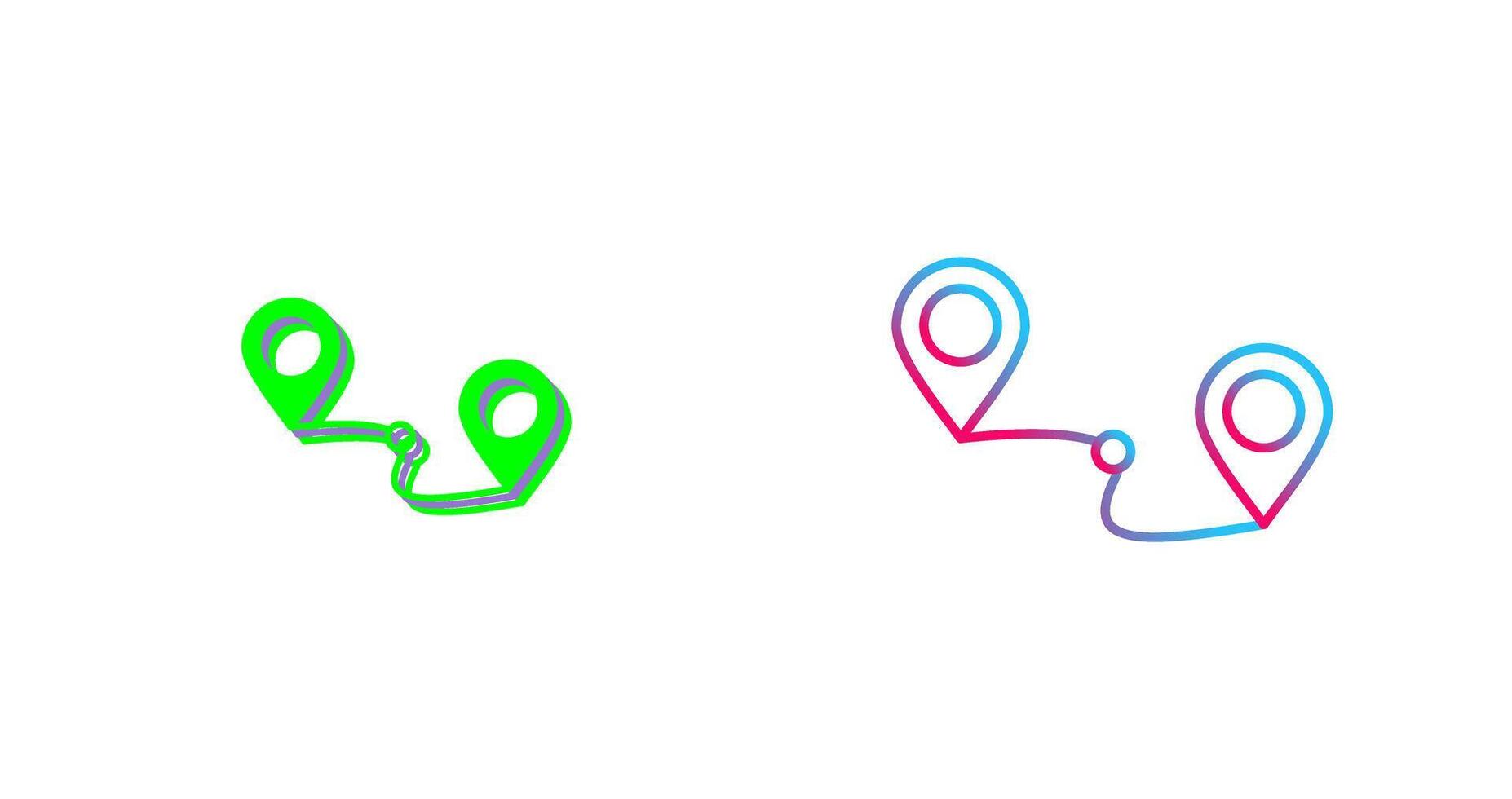 Route Icon Design vector