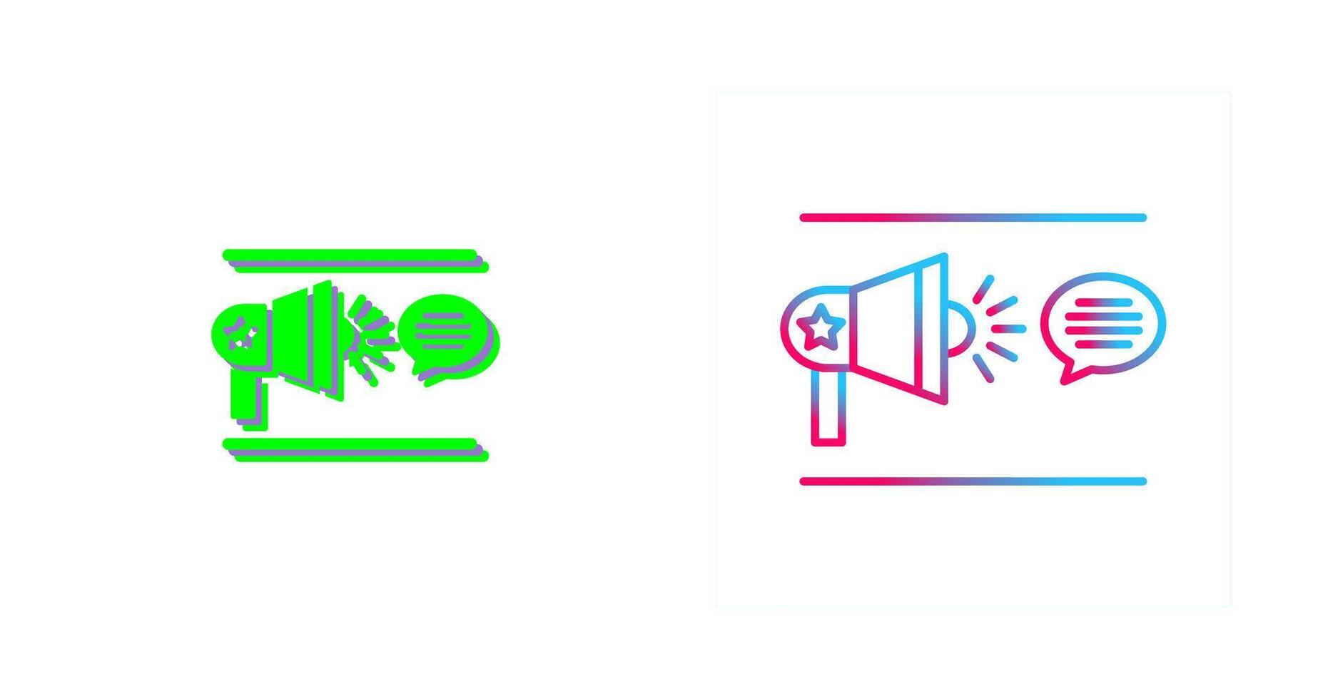 Freedom Of Speech Icon Design vector