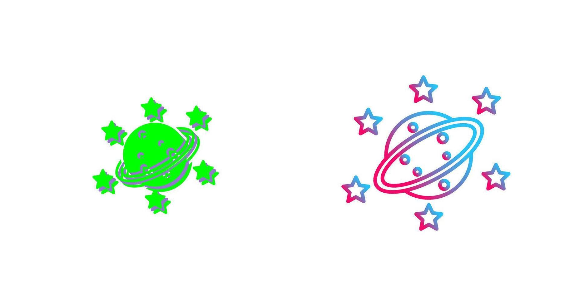 Saturn Icon Design vector