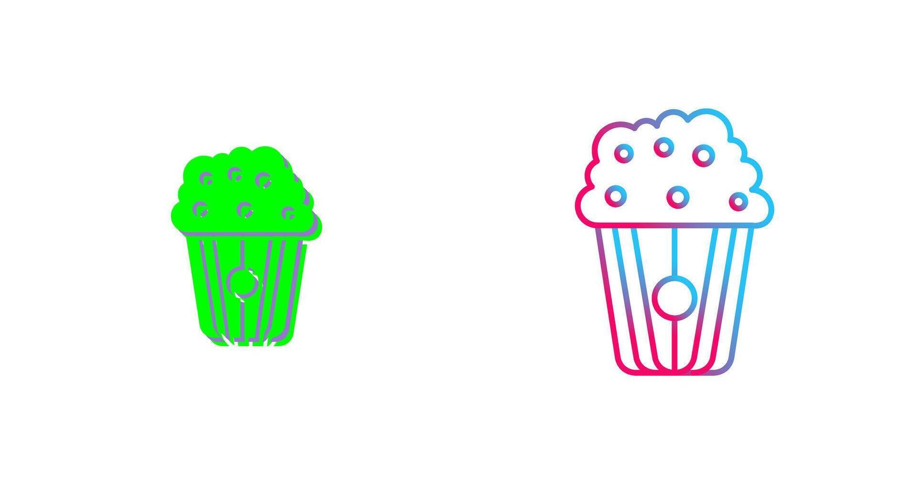 Pop corn Icon Design vector