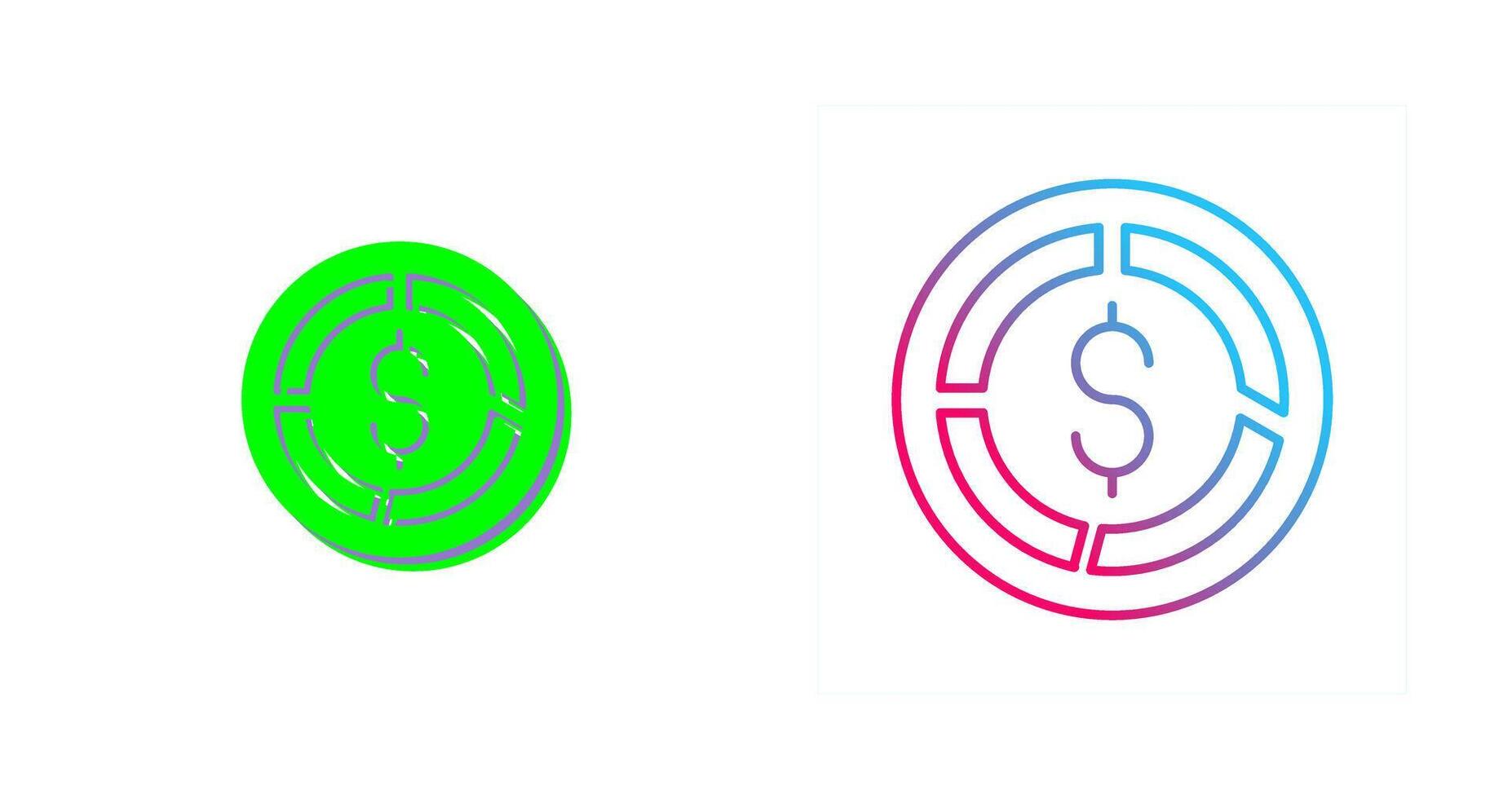 Pie Chart Icon Design vector