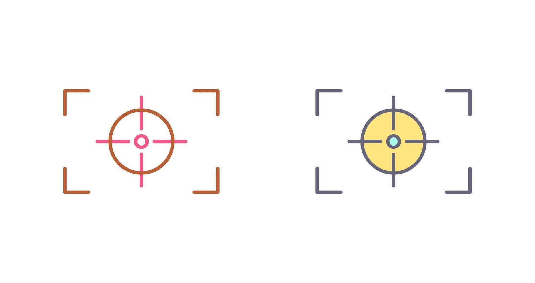 Unique Focus Horizontal Icon Design vector