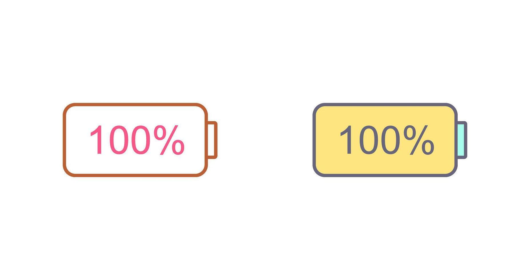 Unique Full Battery Icon Design vector