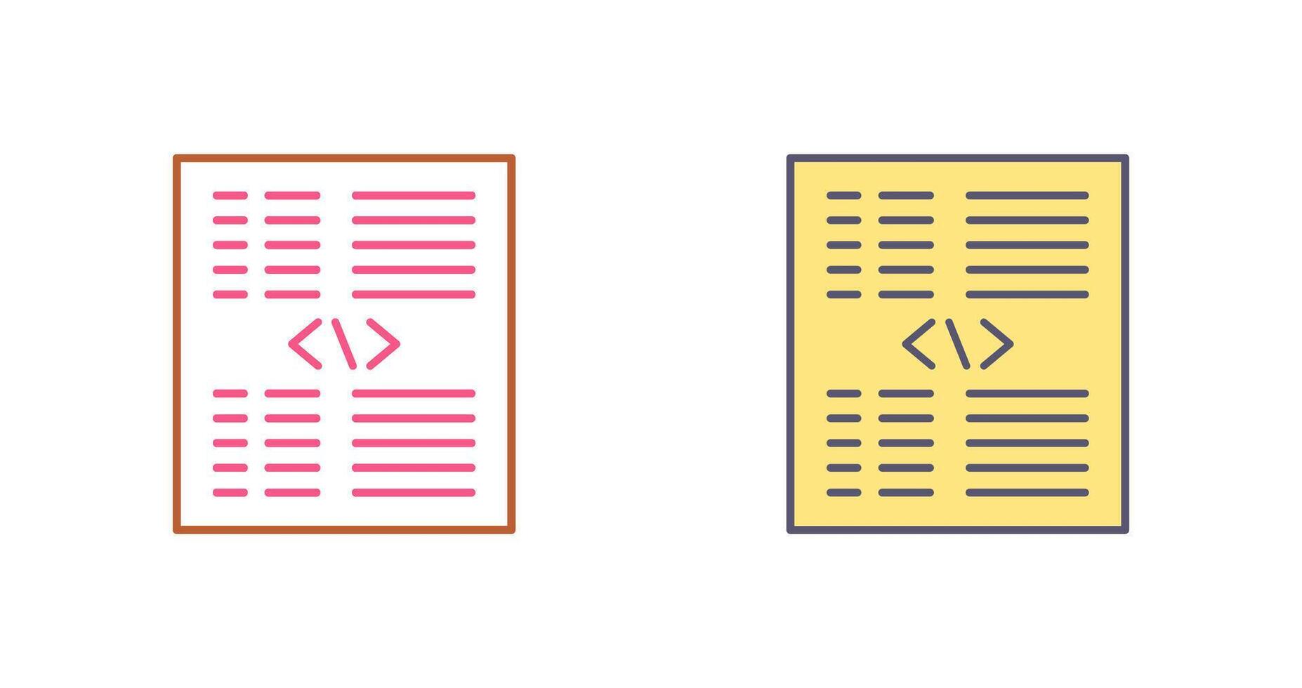 Piece of Code Icon Design vector