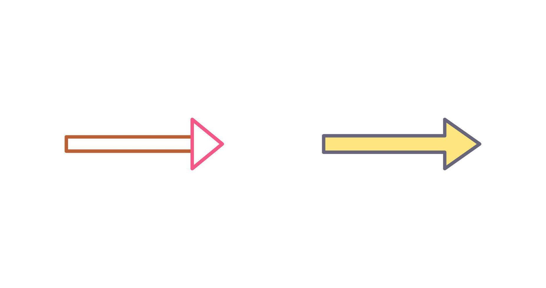 Unique Right Arrow Icon Design vector