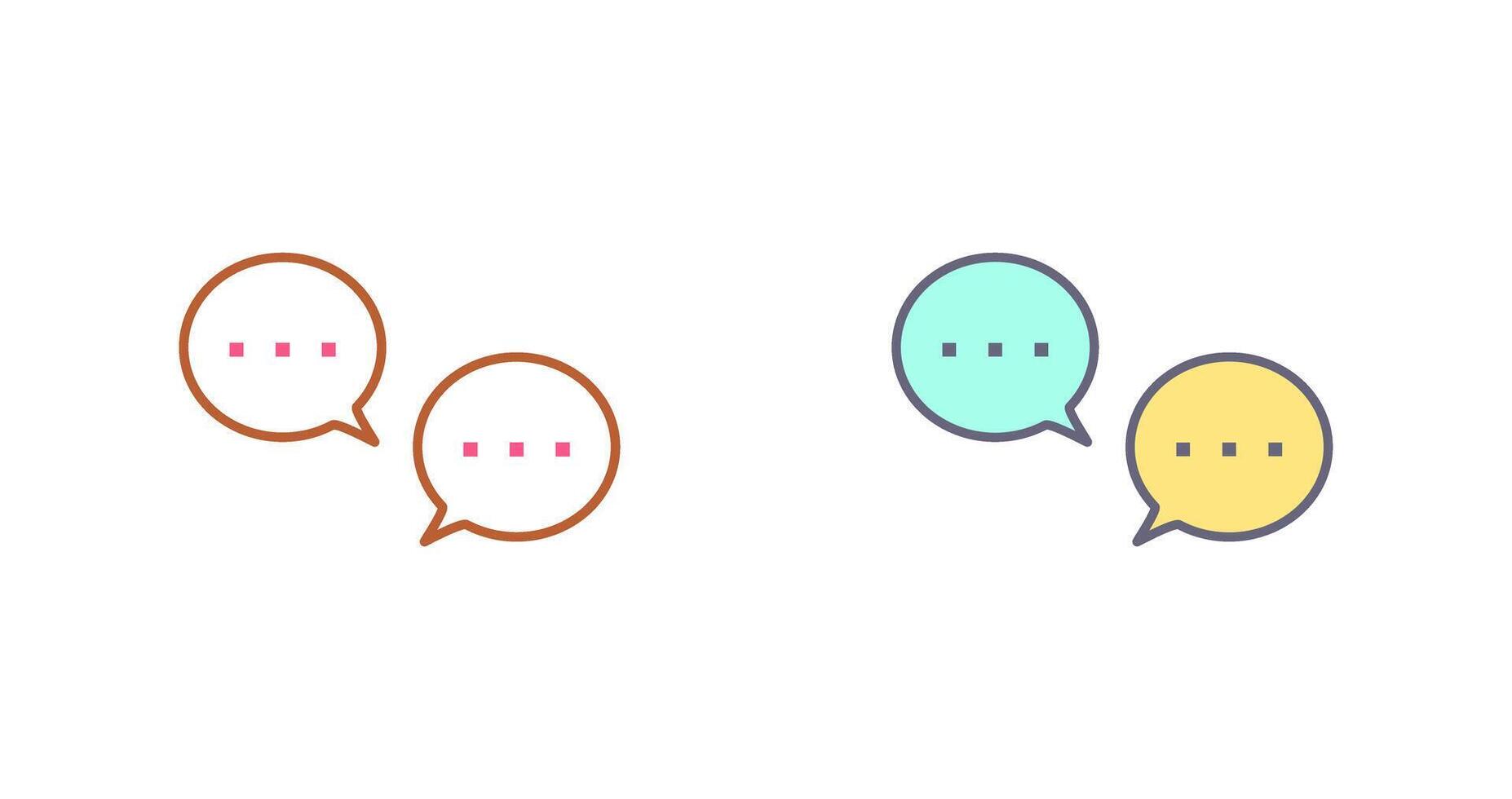 Unique Conversation Bubbles Icon Design vector