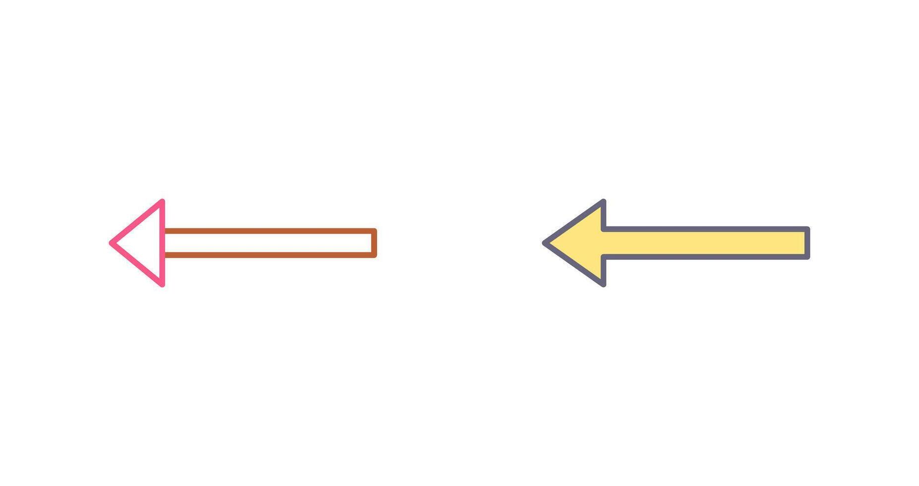 Unique Left Arrow Icon Design vector
