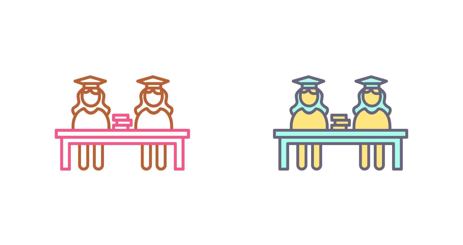 Unique Combined Study Icon Design vector