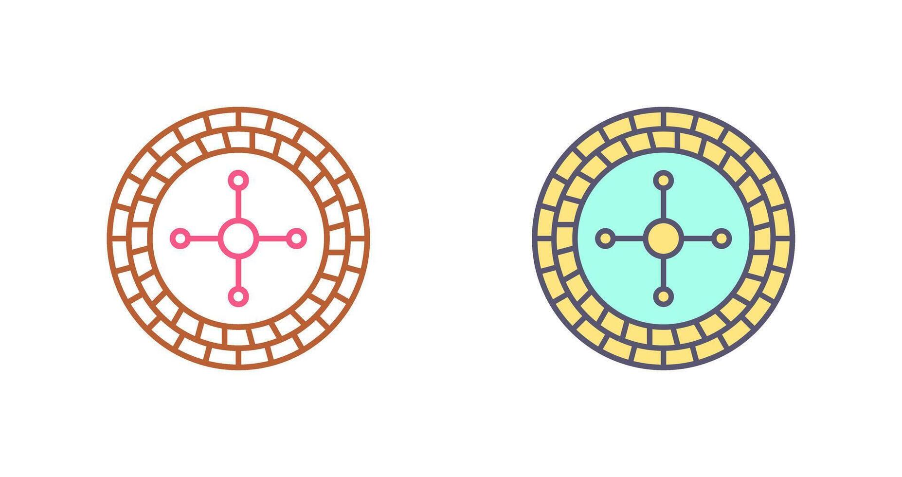 Roulette Icon Design vector