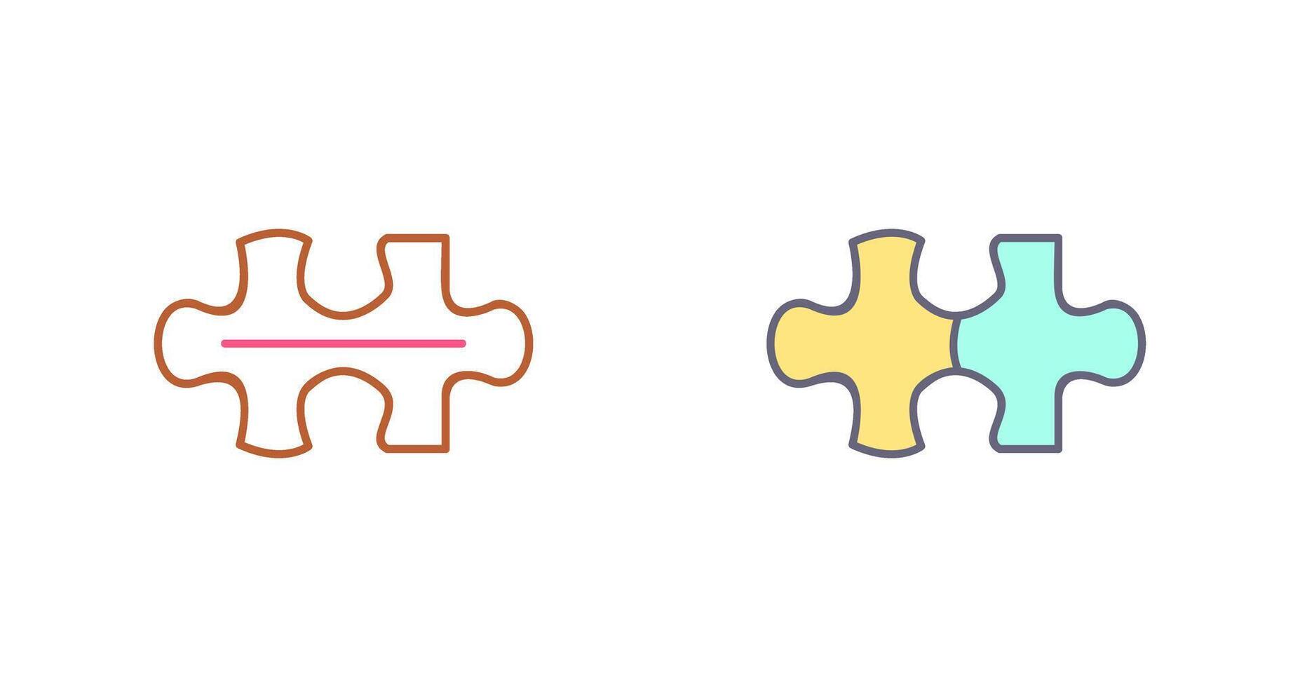 Unique Puzzle Piece Icon Design vector