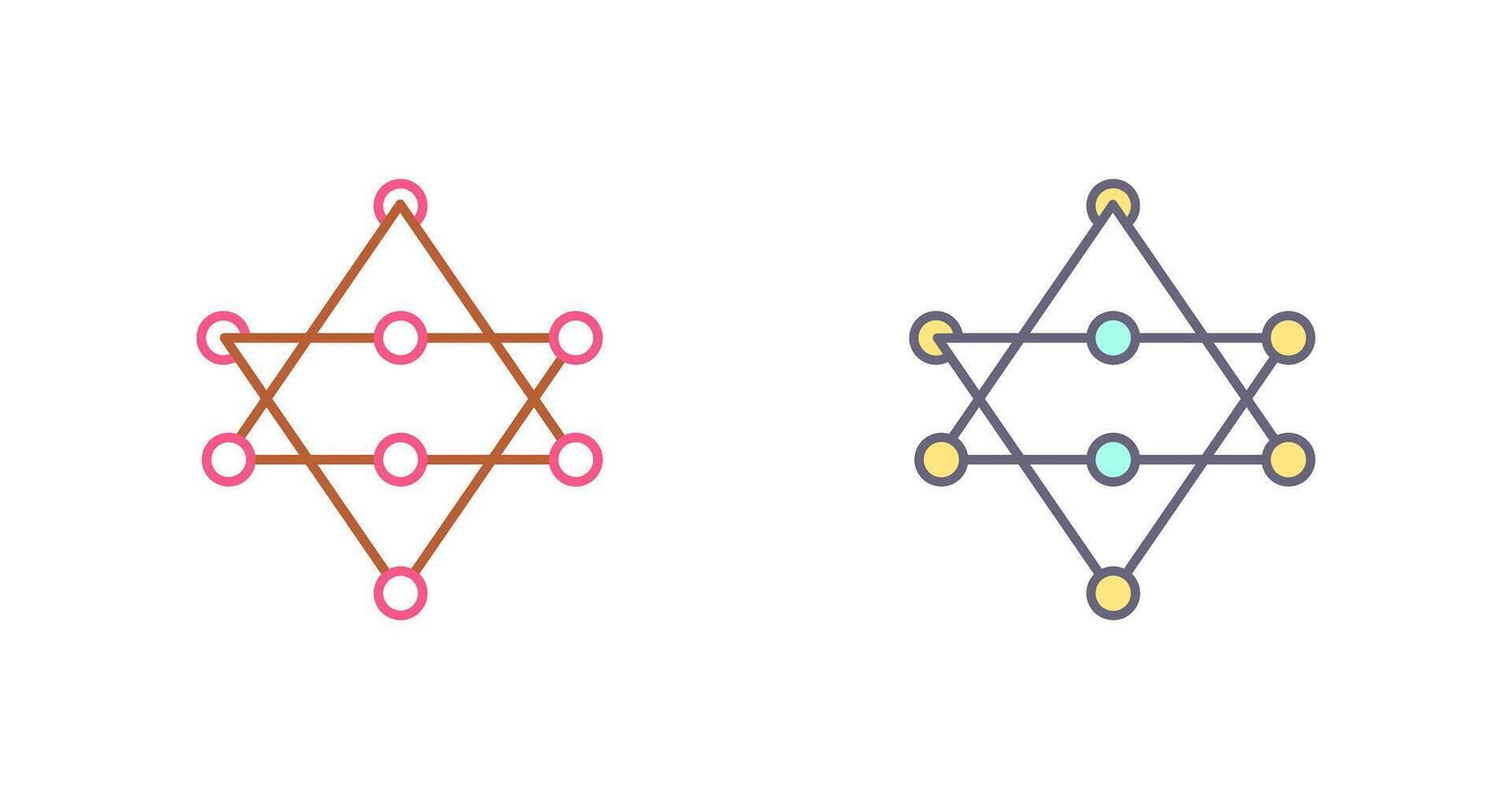Unique Networks Icon Design vector