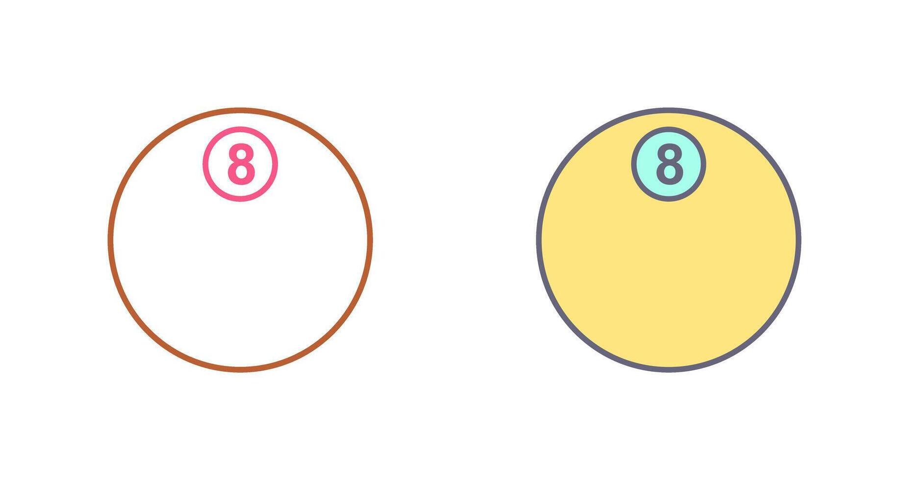 Unique Eight Ball Icon Design vector