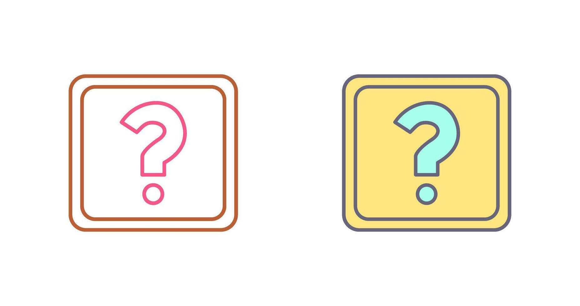 Unique Question Mark Icon Design vector