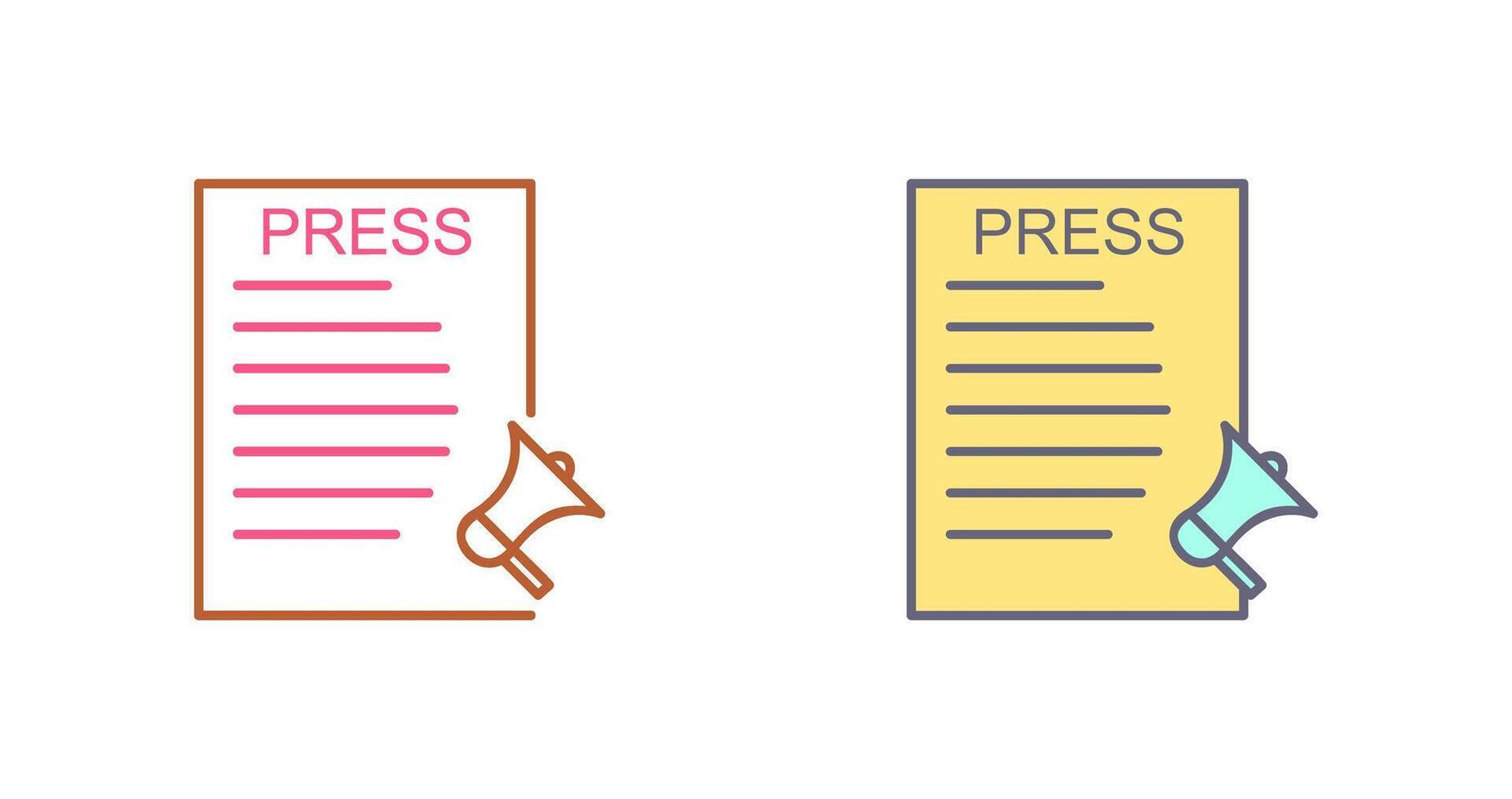 Unique Press Releases Icon Design vector