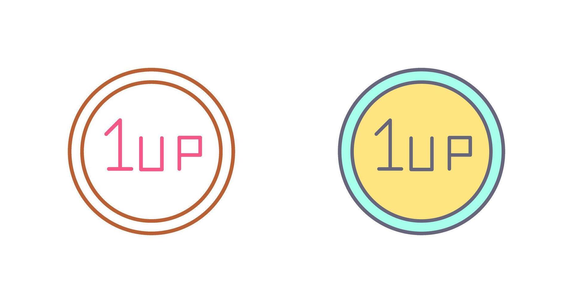 Unique 1UP Icon Design vector