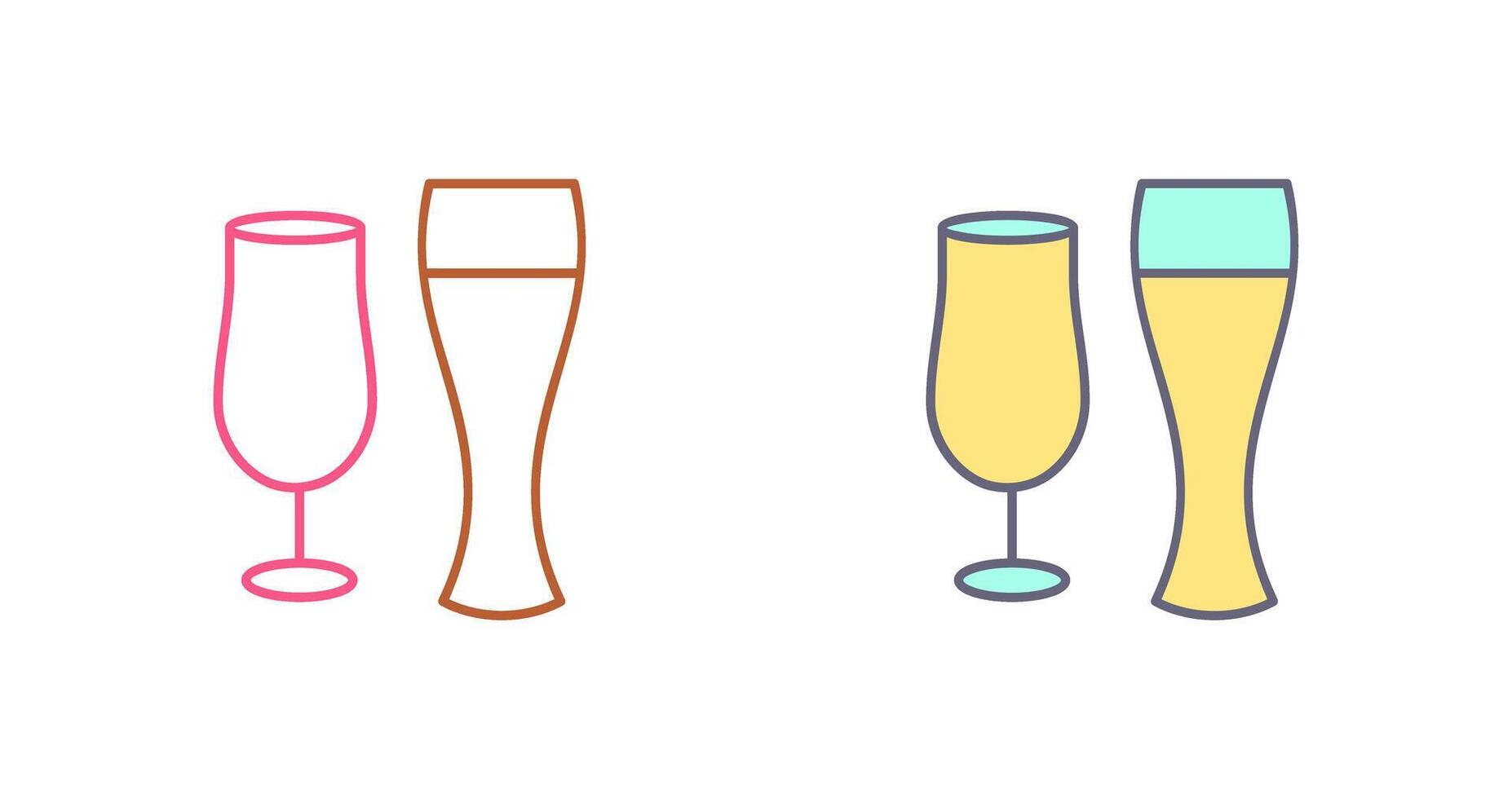 Unique Beer Glasses Icon Design vector