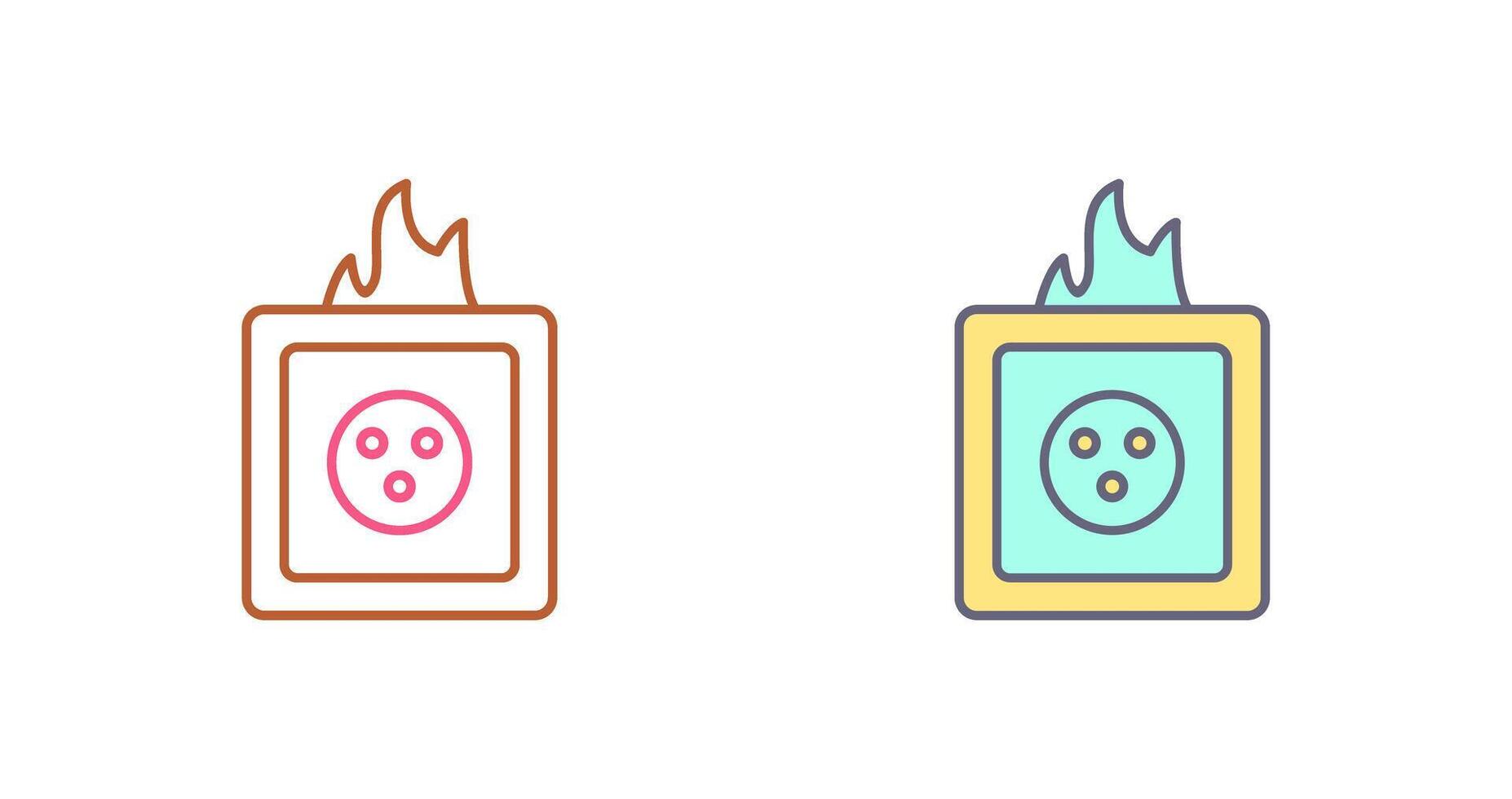 Unique Fire in Socket Icon Design vector