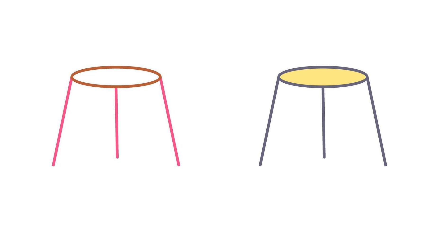 Unique Stool Icon Design vector