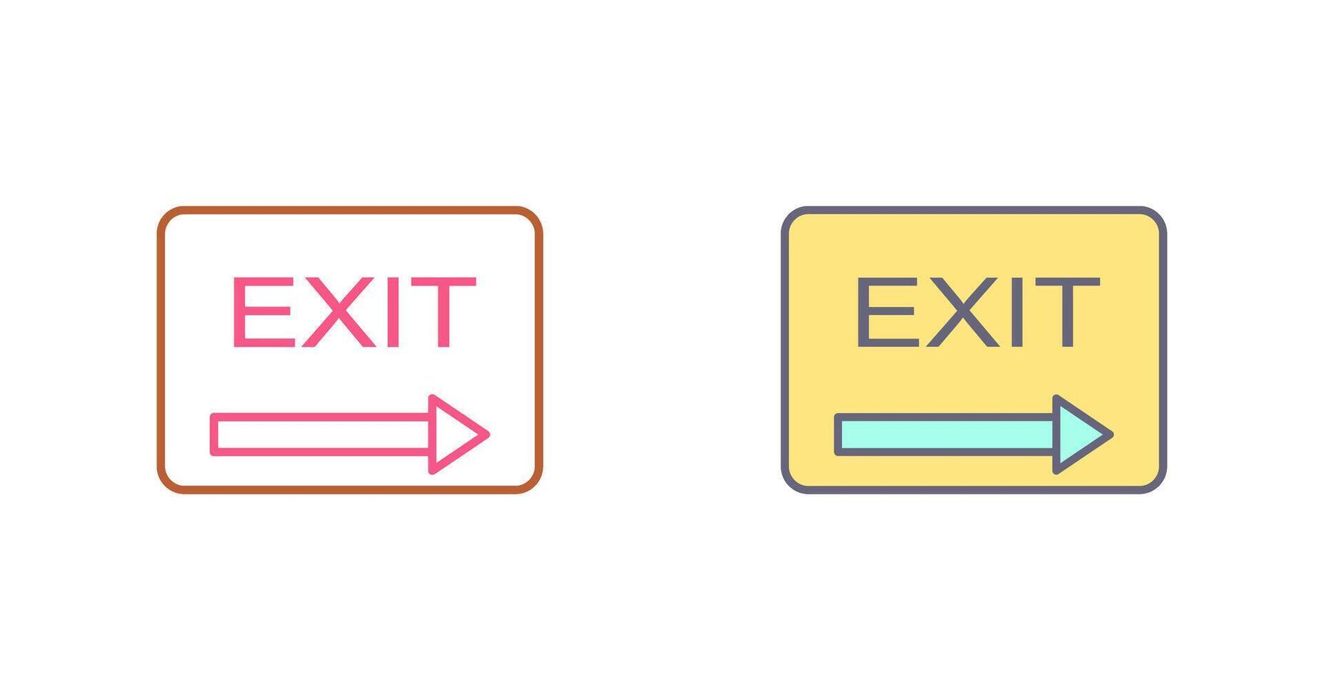 Unique Exit Icon Design vector