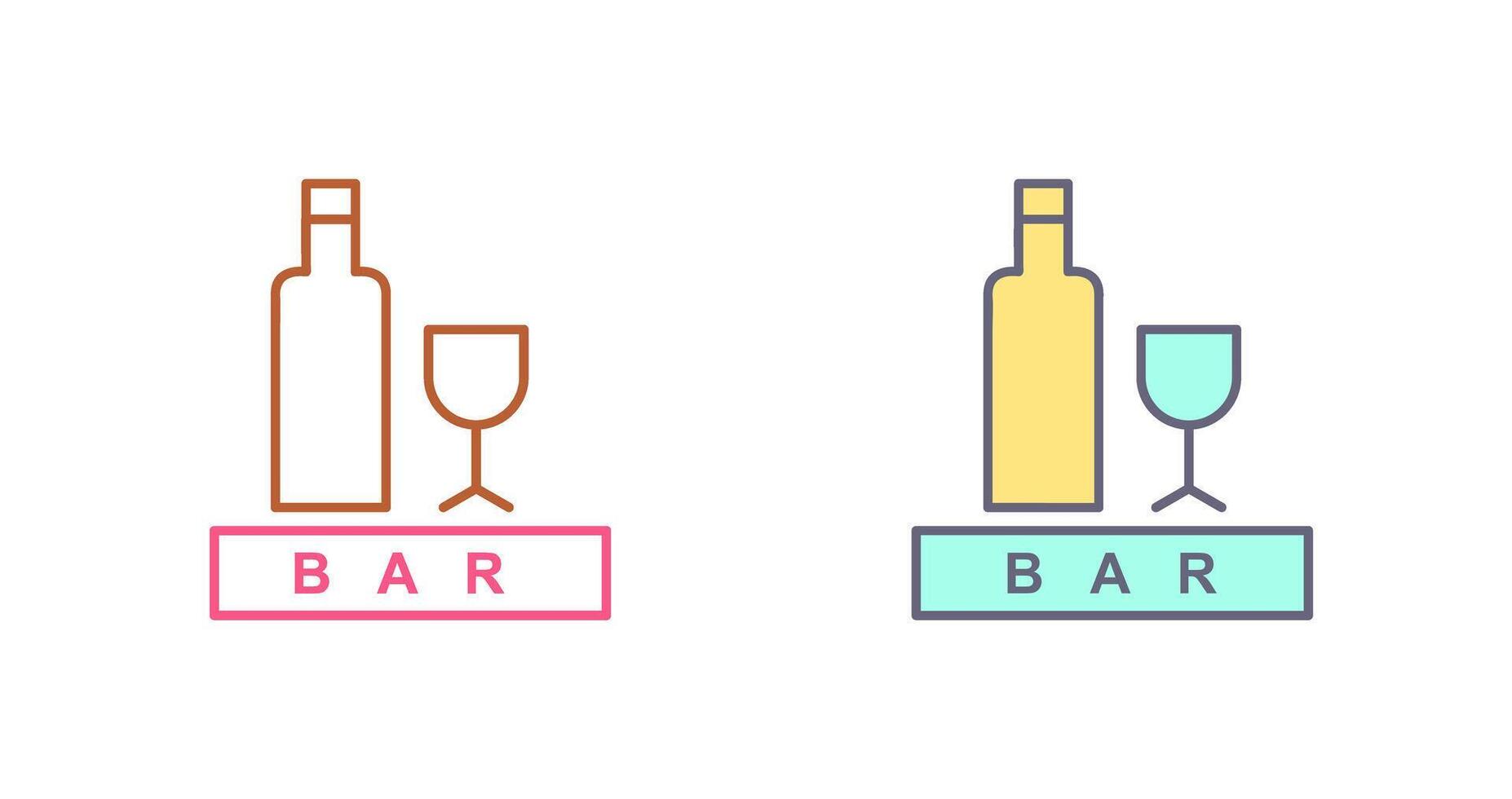 Unique Bar Sign Icon Design vector