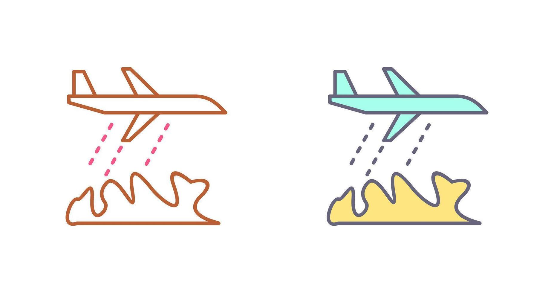 Unique Firefighter Plane Icon Design vector