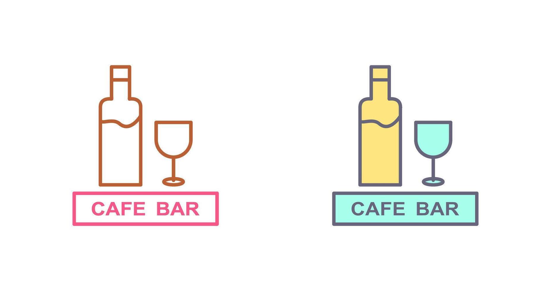 Unique Drinks Cafe Icon Design vector