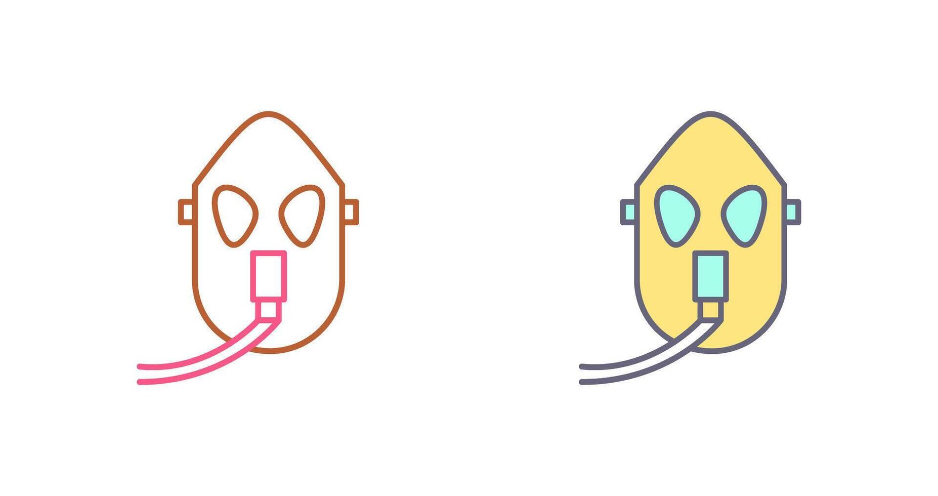 Unique Oxygen Mask Icon Design vector