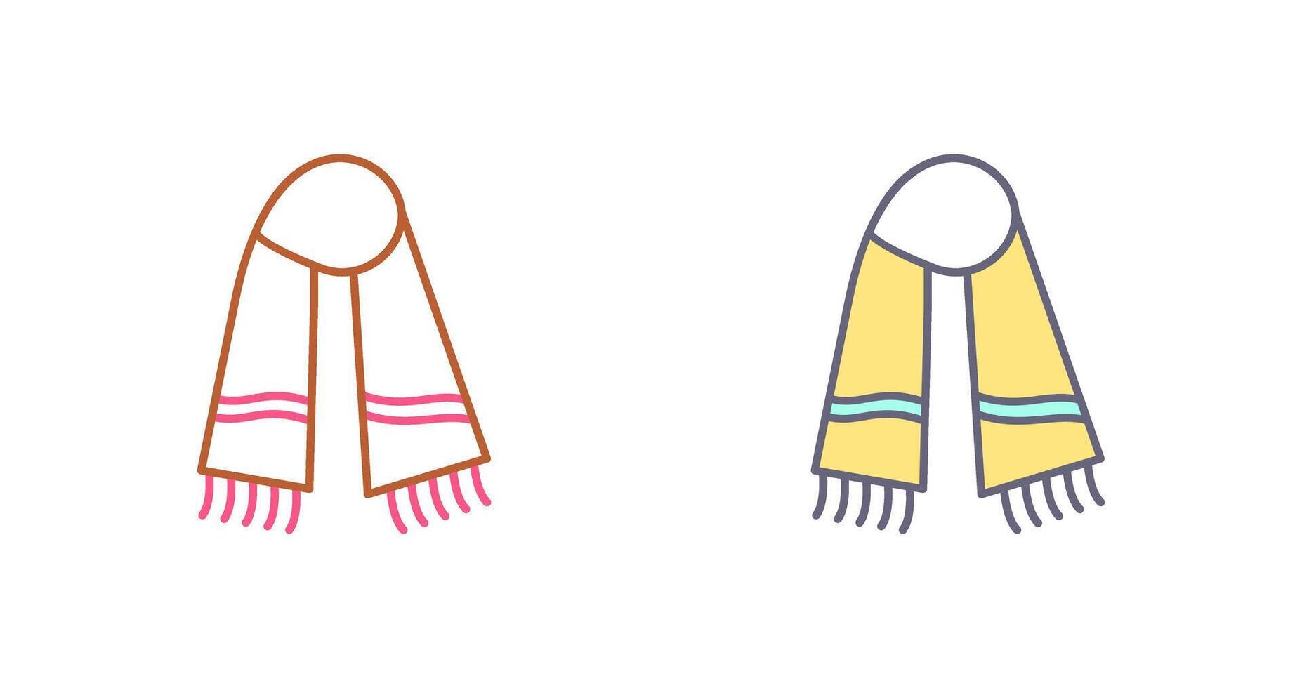 Warm Scarf Icon Design vector
